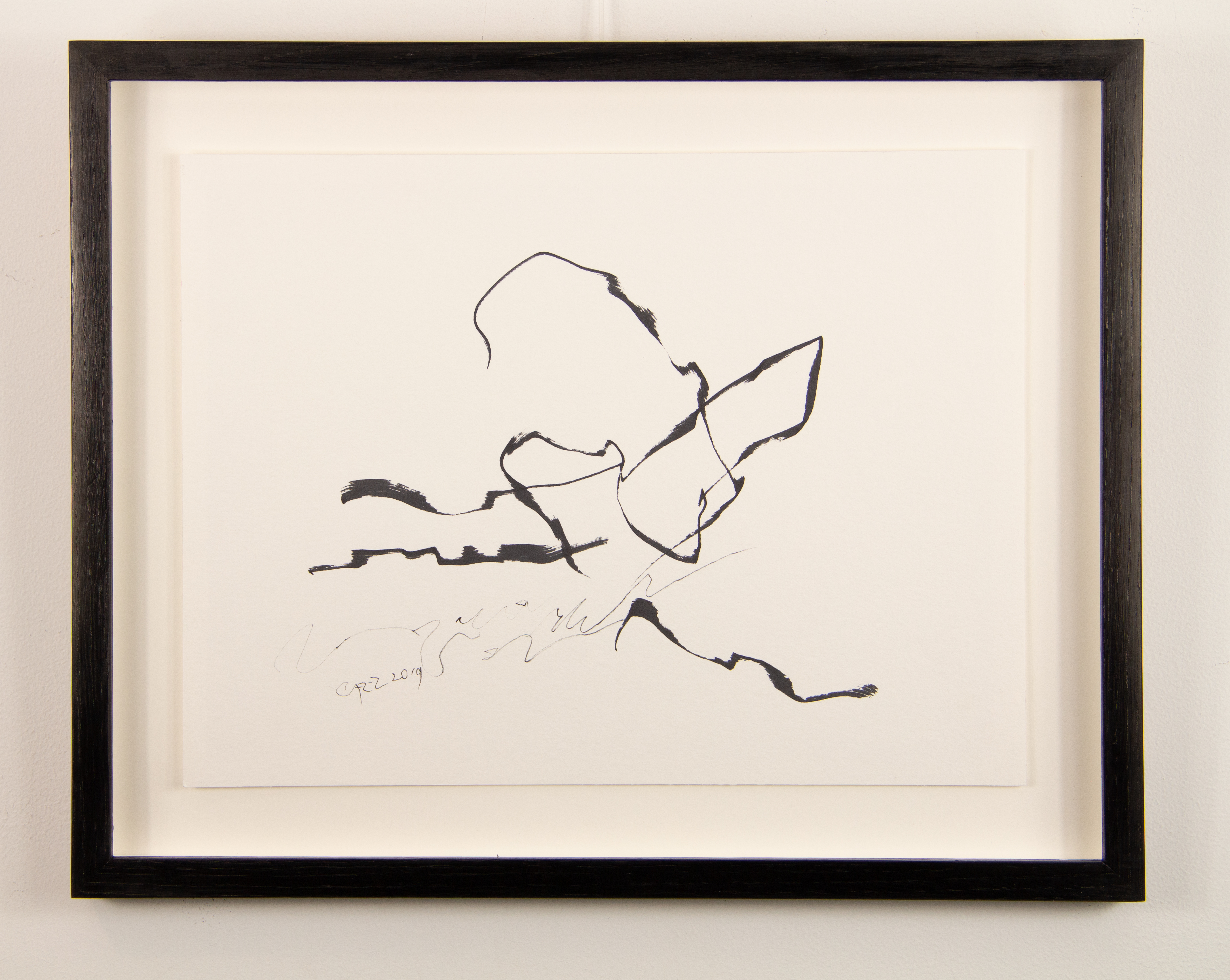 Imaginary Landscape #6, 2019,
ink, pencil, crayon on paper, framed, 40 x 32 cm, price in the exhibition € 175,==